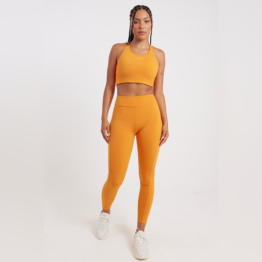 Adidas x Ivy Park Focu Orange High-Waisted Leggings Size Medium NWT